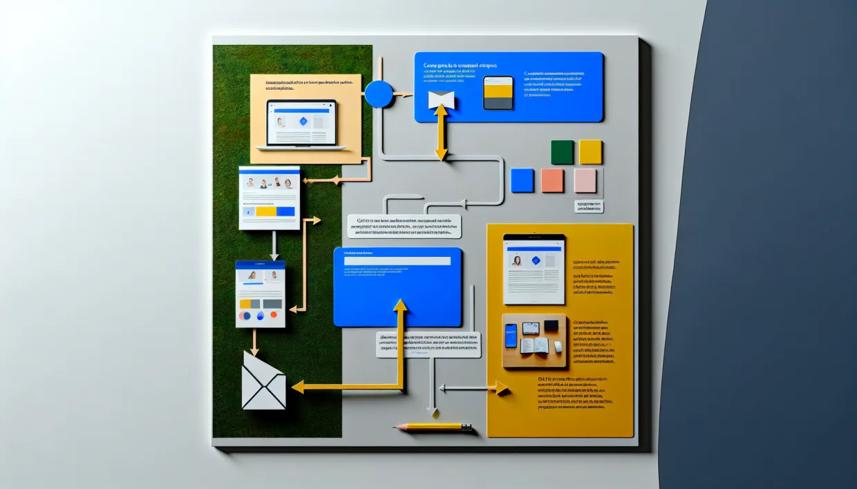 Cohérence omnicanale landing page Google Ads marketplace email