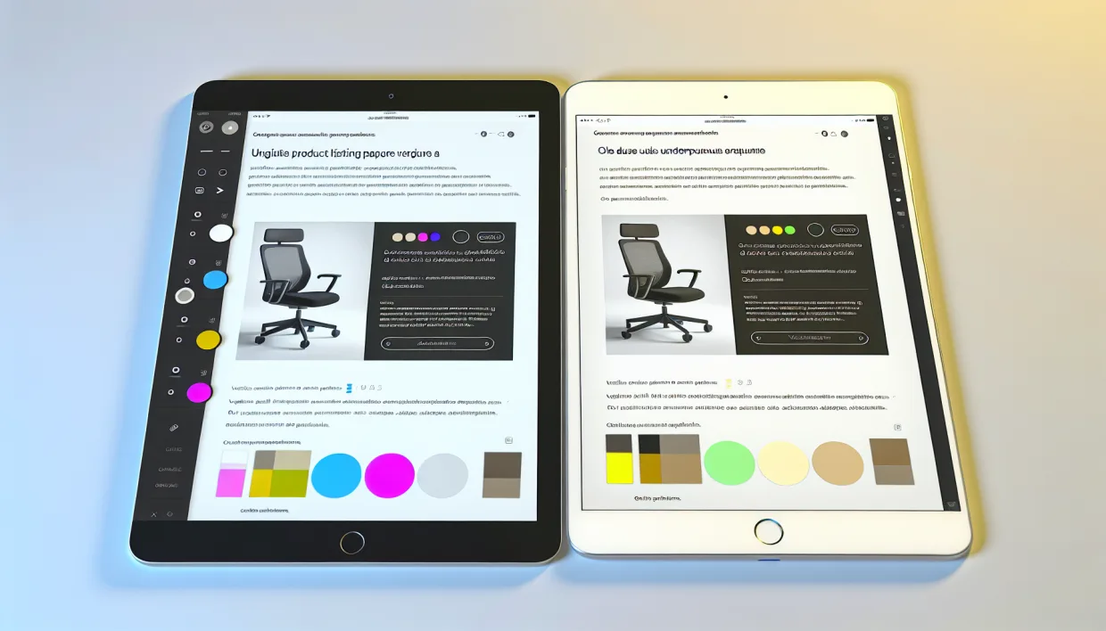 Comparaison fiche produit avant après optimisation above fold conversion