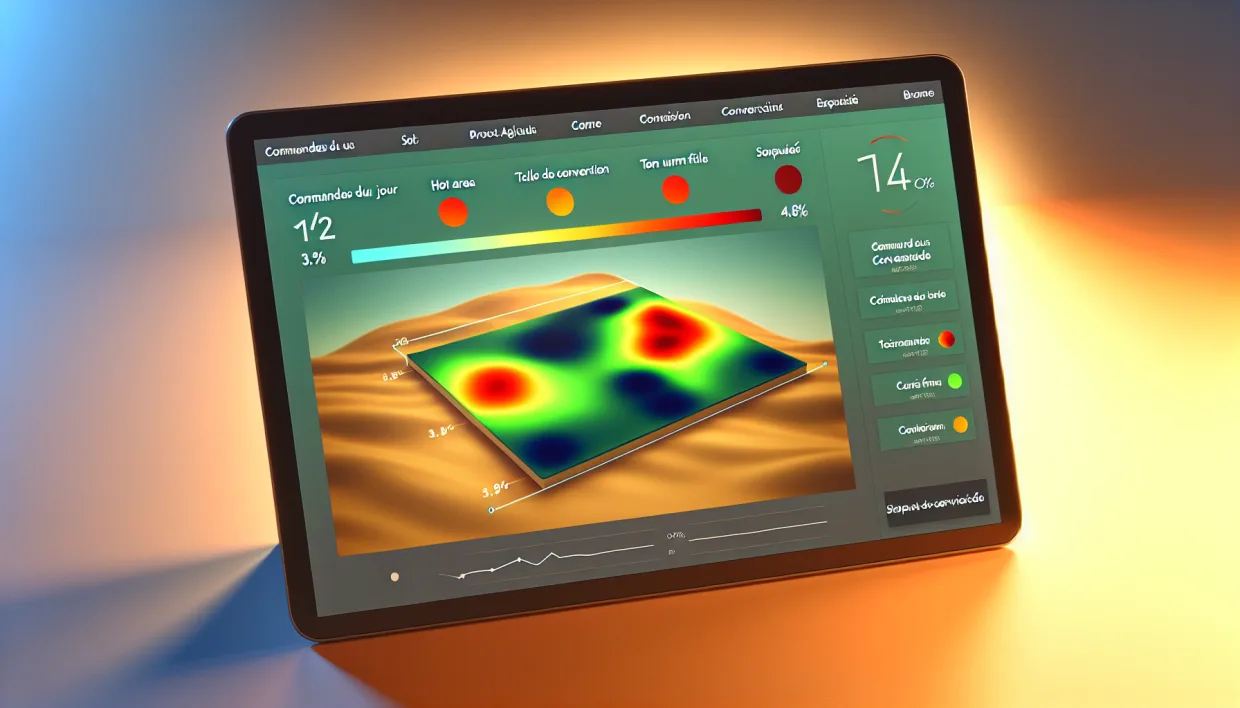 Heatmap fiche produit ecommerce analyse clics zones chaudes friction utilisateur