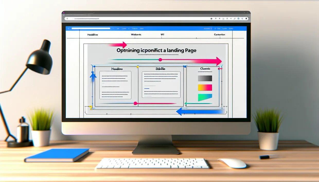 Hiérarchie visuelle landing page headline sous-titre CTA wireframe